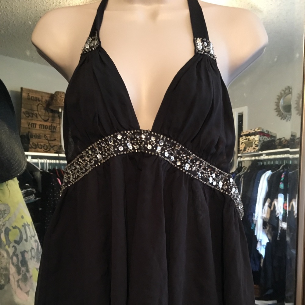 Victoria’s Secret silk chemise with sequins Sz S
